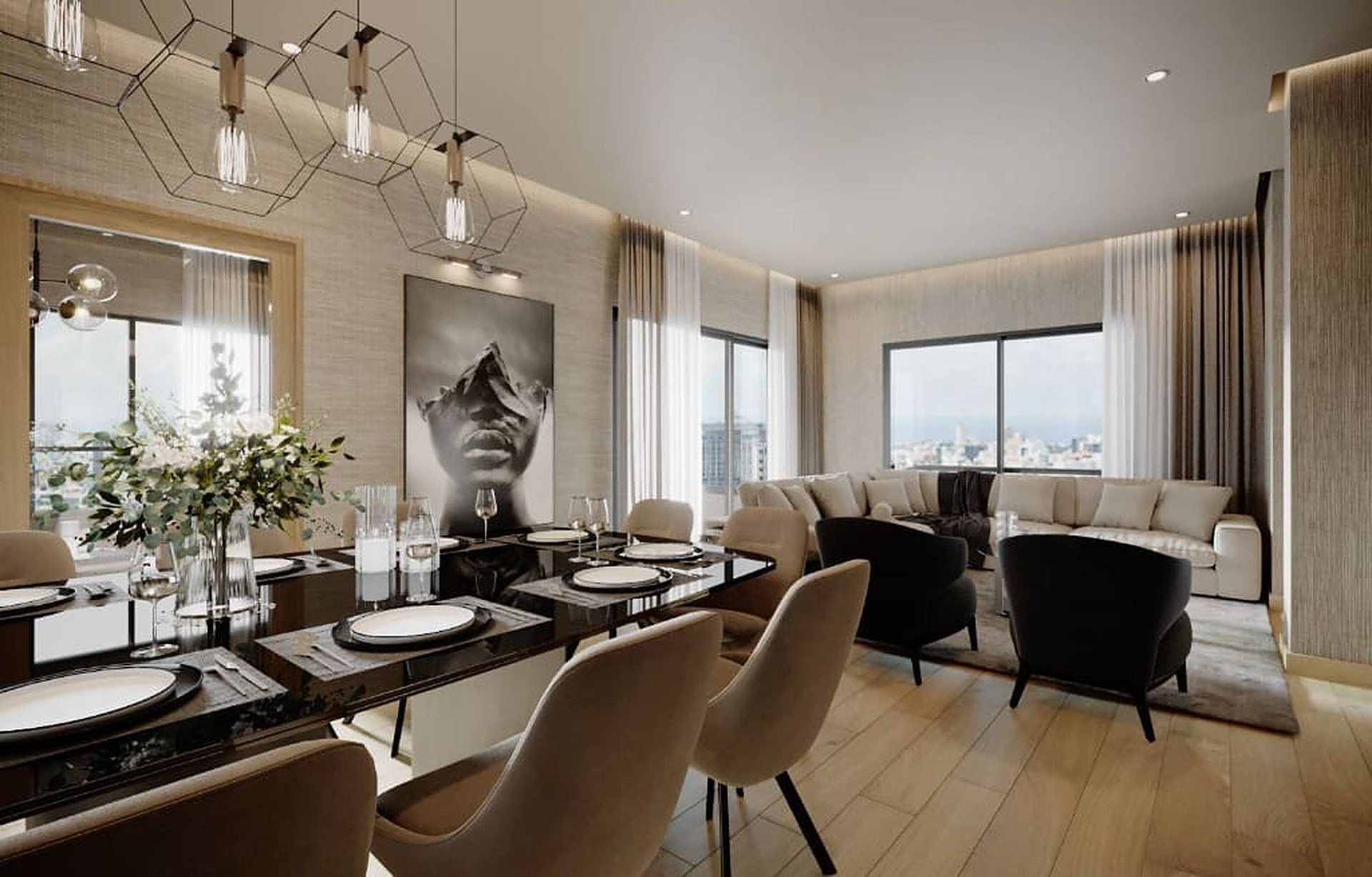 Caribbean View — sala y comedor