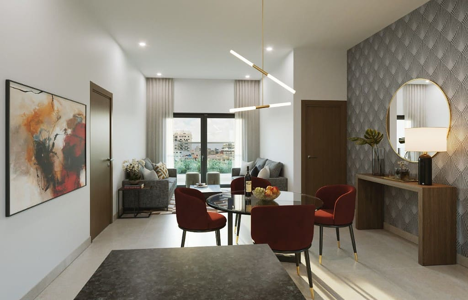 Edificio Caribbean — sala y comedor